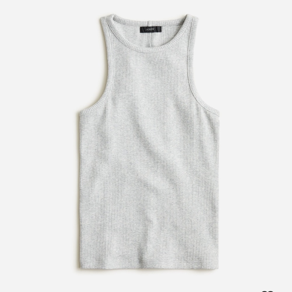JCREW New Favorite tank in vintage rib in Heather gray size  NWT